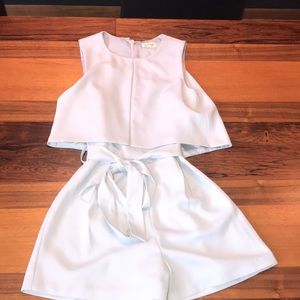 Light blue dressy romper